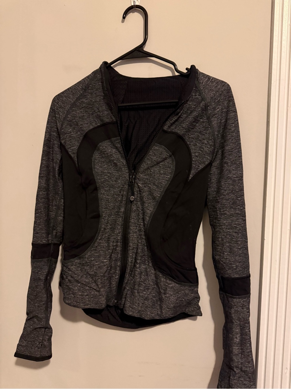 lululemon athletica Black & Gray Zip-Up Performance Jacket